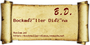Bockmüller Diána névjegykártya